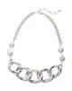 Pearl Chain Necklace Silver sold by Boston Proper