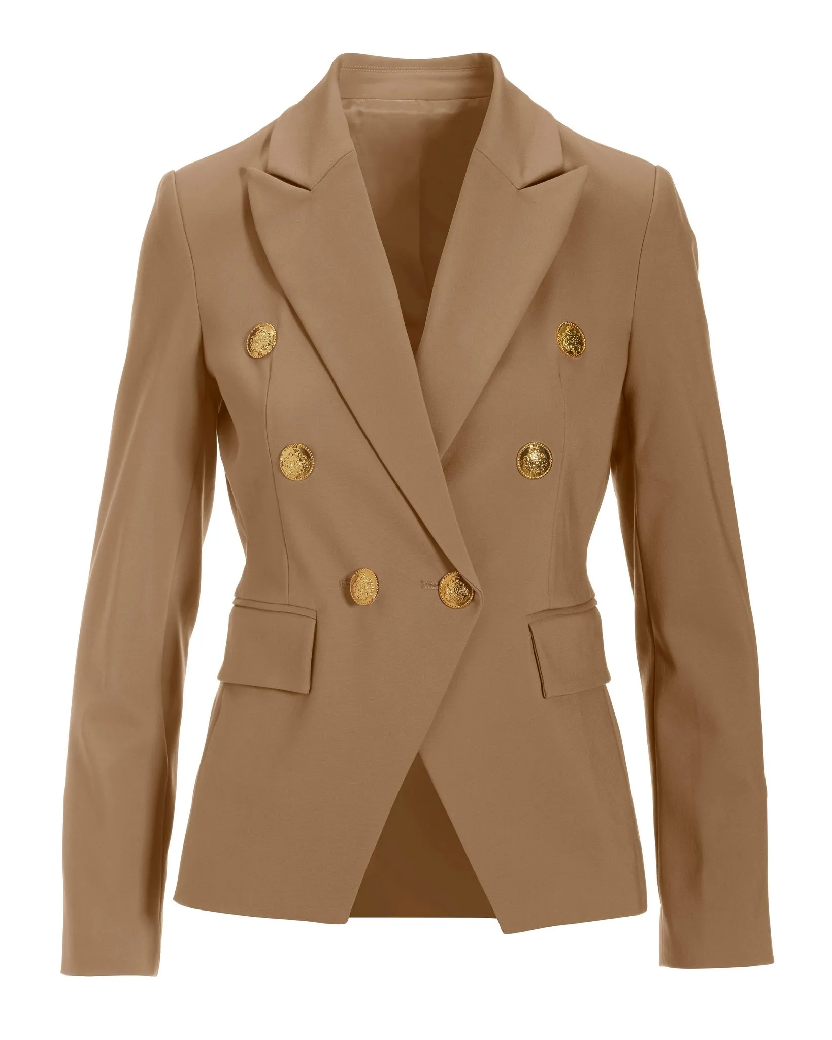 Modern Double-Breasted Blazer Camel sold by Boston Proper product image thumbnail 2