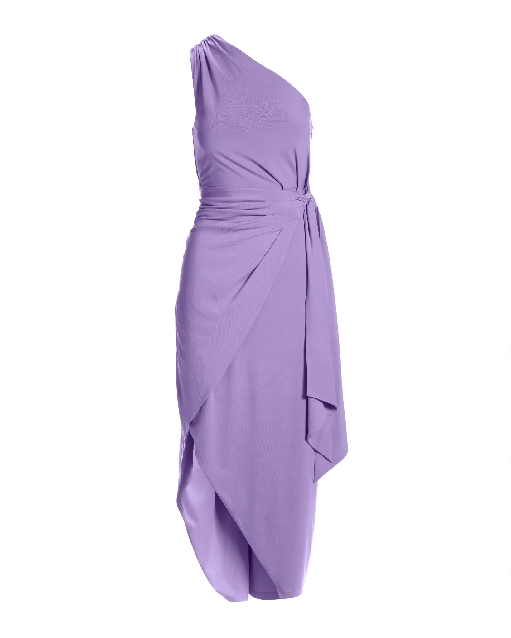 One shoulder Tie Waist Knit Dress Violet Tulip sold by Boston Proper product image thumbnail 2