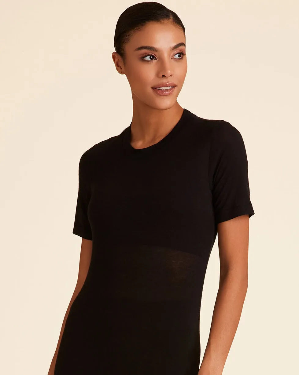 Washable Cashmere Tee Black sold by Boston Proper product image thumbnail 2