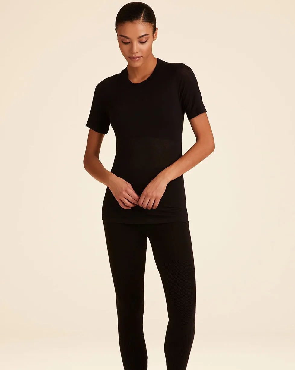 Washable Cashmere Tee Black sold by Boston Proper product image thumbnail 4