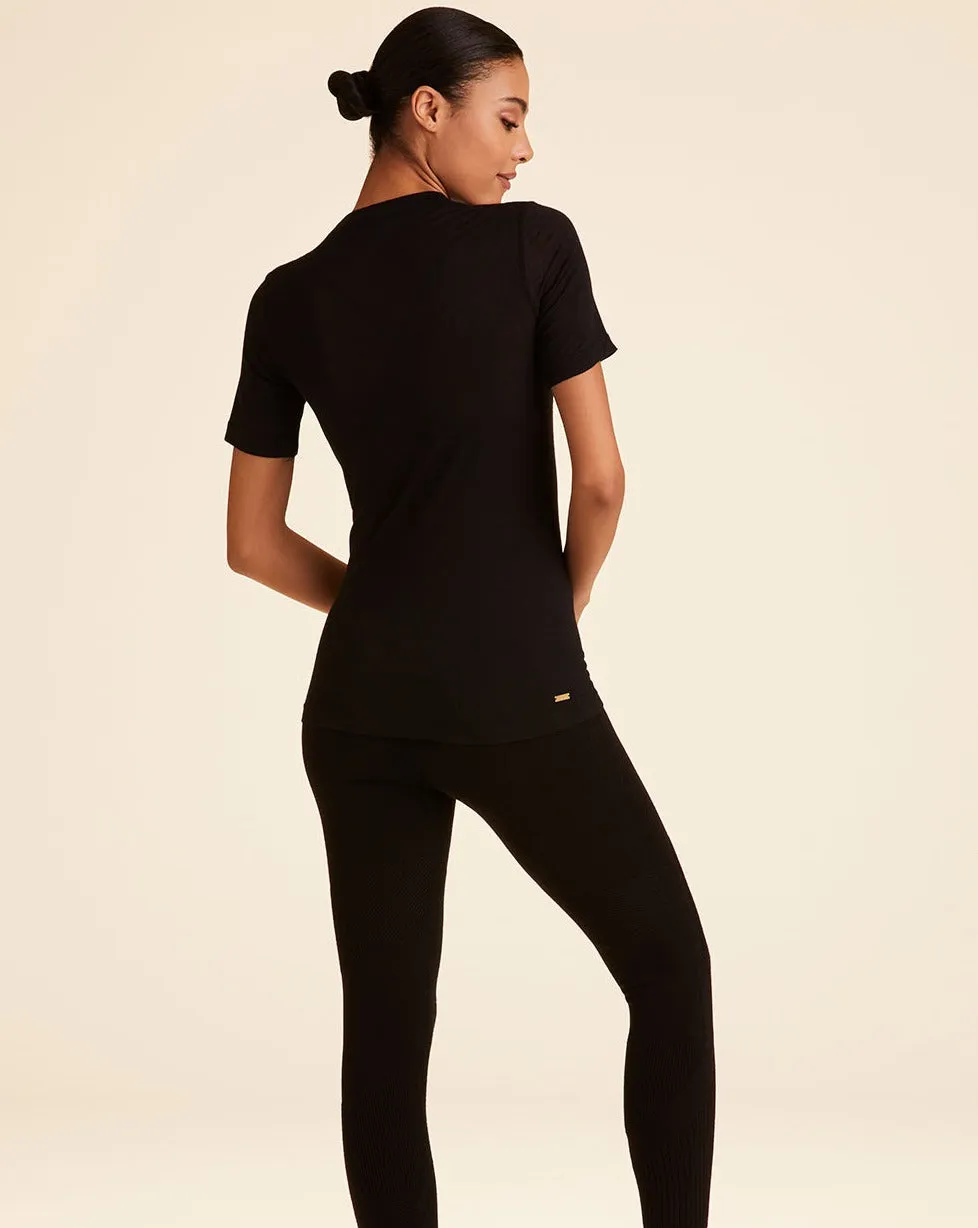 Washable Cashmere Tee Black sold by Boston Proper product image thumbnail 5