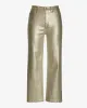 Malibu Coated Cropped Wide Leg Jean Gold Metallic sold by Boston Proper