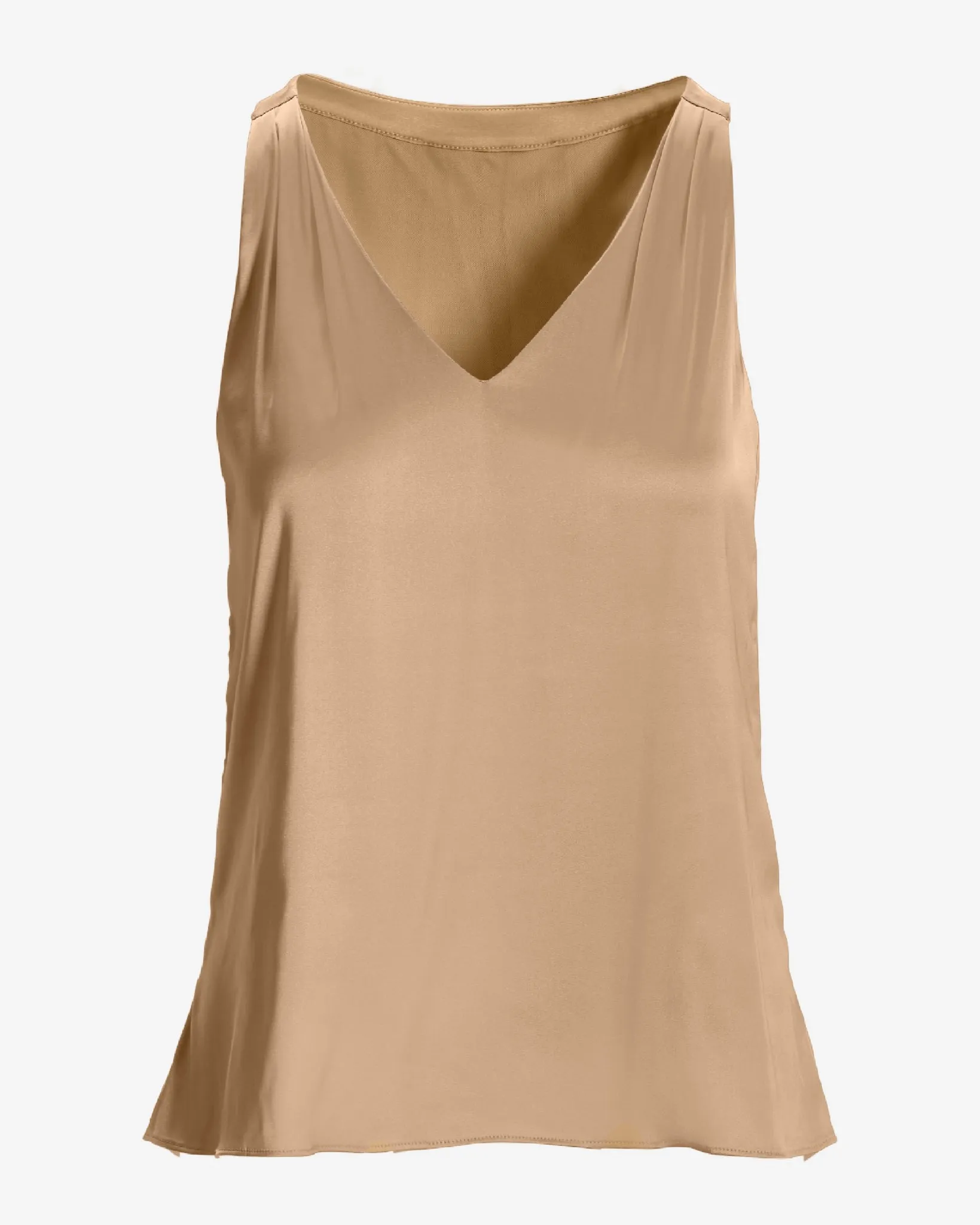 Nikki V-Neck Charmeuse Blouse Champagne sold by Boston Proper product image thumbnail 2