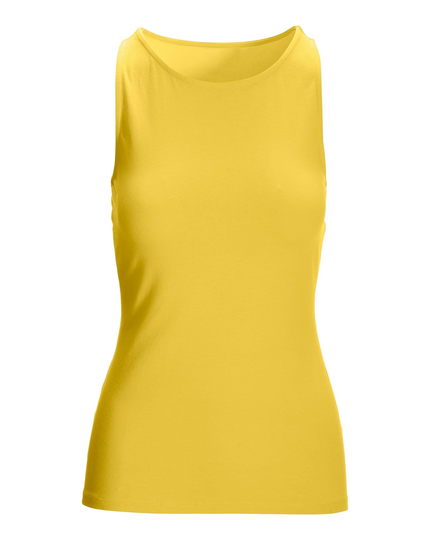 So Sexy High Neck Tank Knit Top Lemon Zest sold by Boston Proper product image thumbnail 2