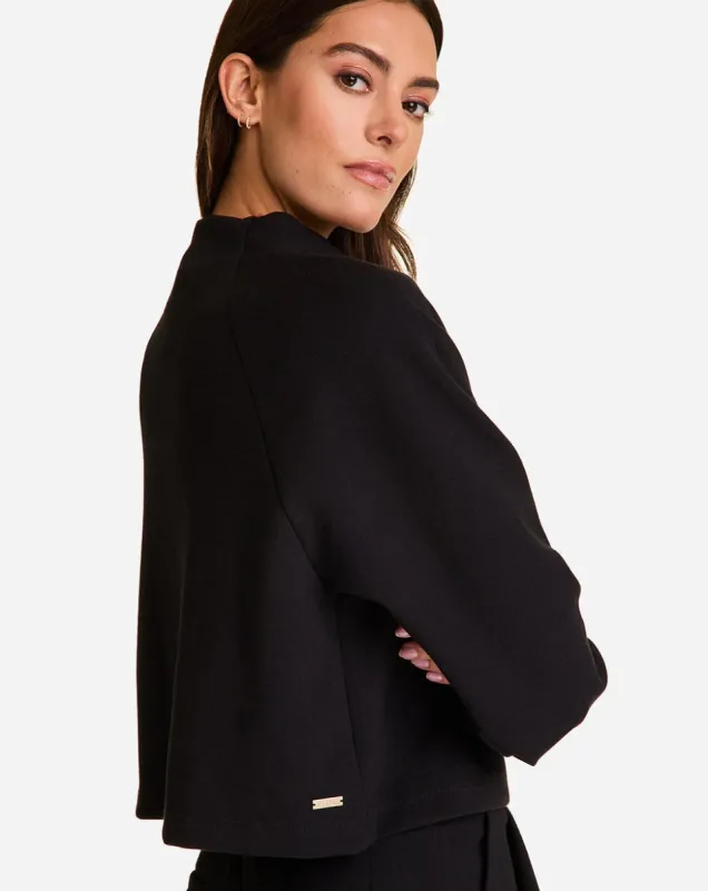 Phoebe Mock Knit Black made by Alala