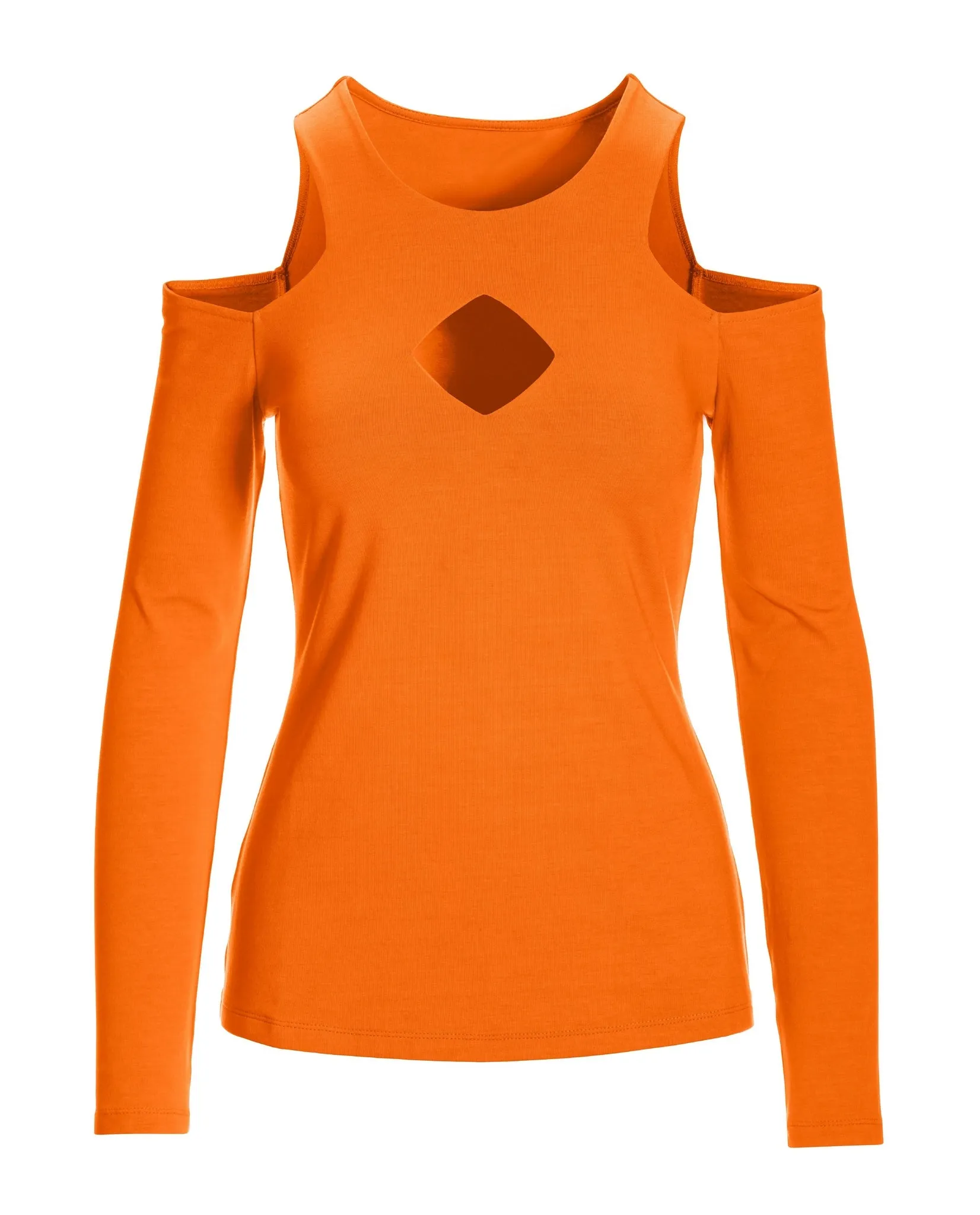 So Sexy Keyhole Cold Shoulder Knit Top Nectarine sold by Boston Proper product image thumbnail 2