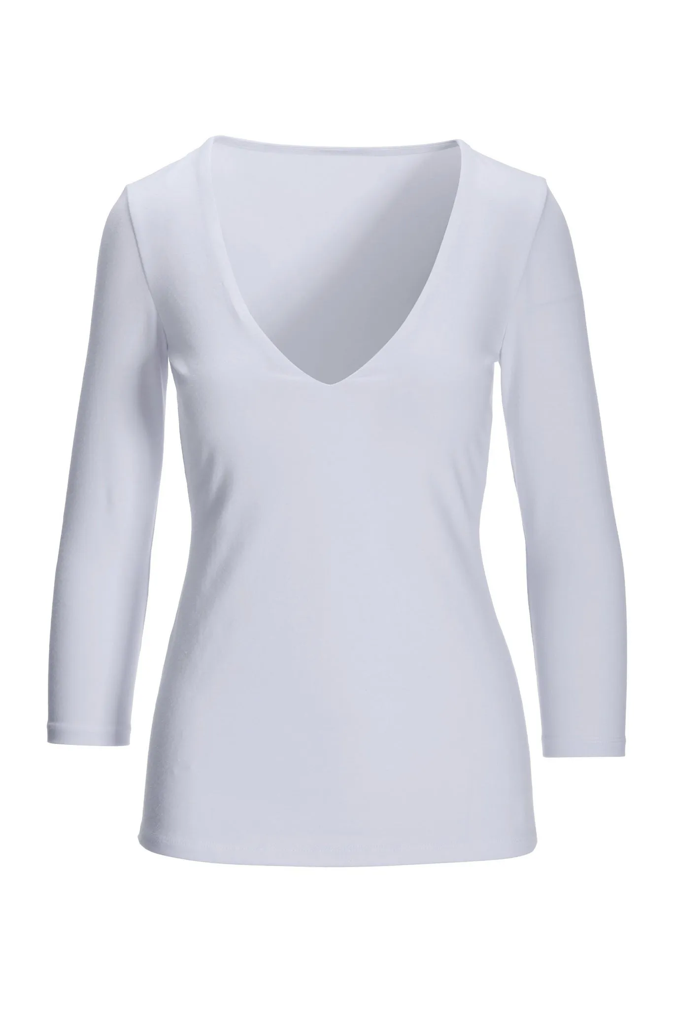So Sexy V Neck Top White sold by Boston Proper product image thumbnail 2