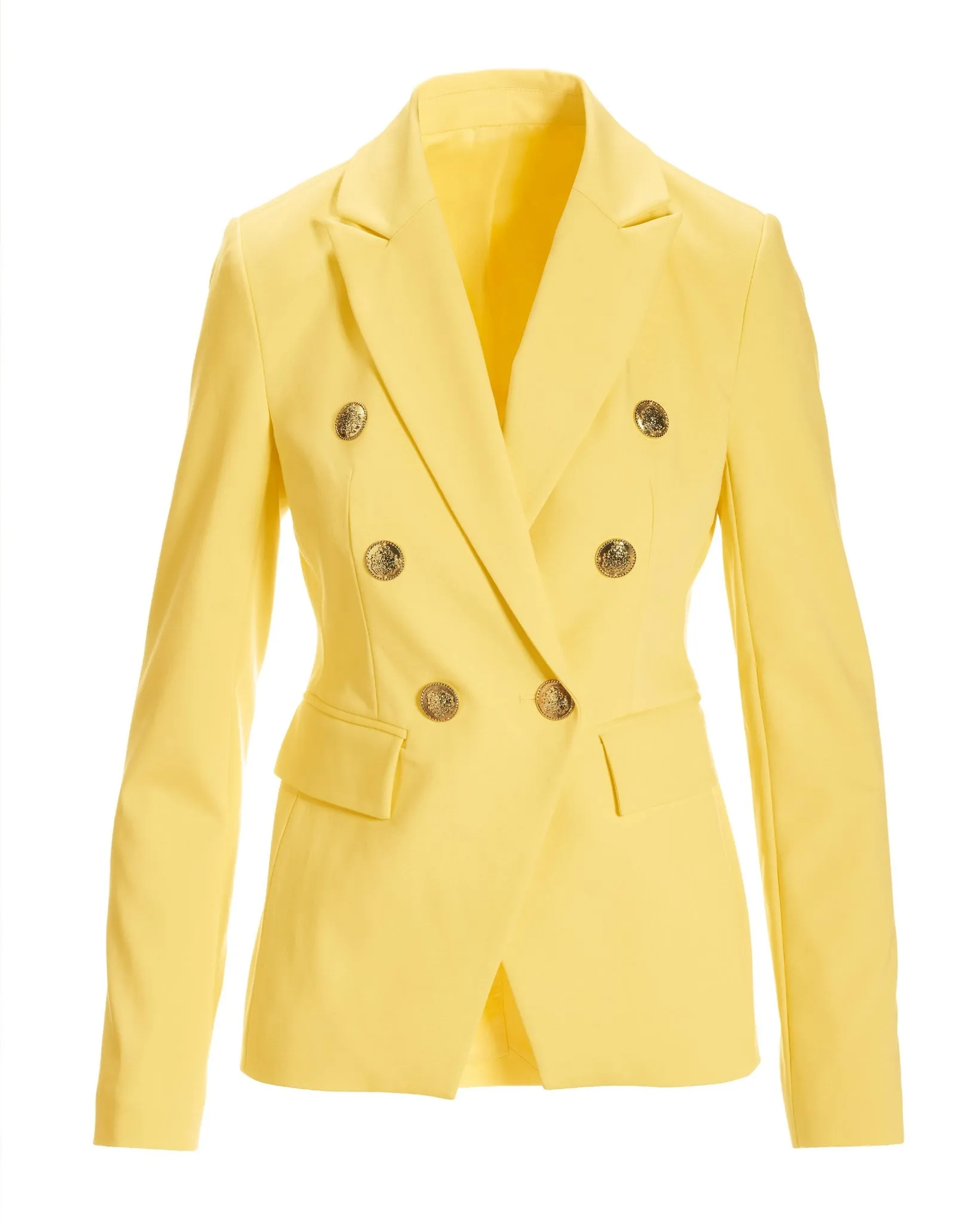 Modern Double-Breasted Blazer Lemon Drop sold by Boston Proper product image thumbnail 2
