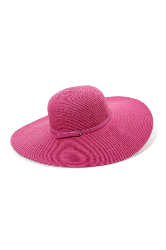 Wide Brim Straw Hat Pink sold by Boston Proper