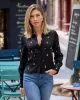 Crystal Embellished Button Up Shirt Black sold by Boston Proper
