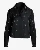 Crystal Embellished Button Up Shirt Black sold by Boston Proper