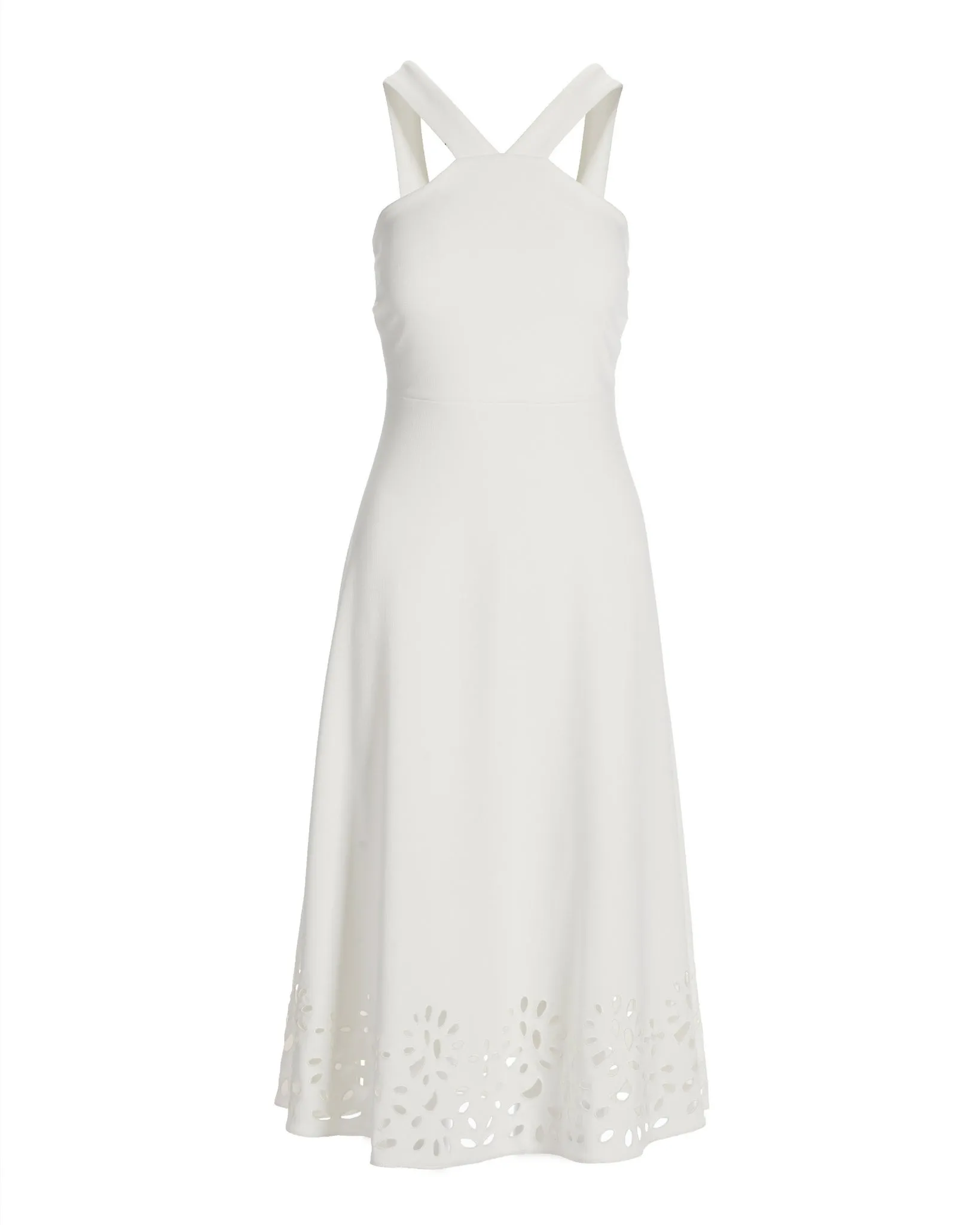 Beyond Travel High Neck Laser Cut Midi Dress Ivory Coast sold by Boston Proper product image thumbnail 2