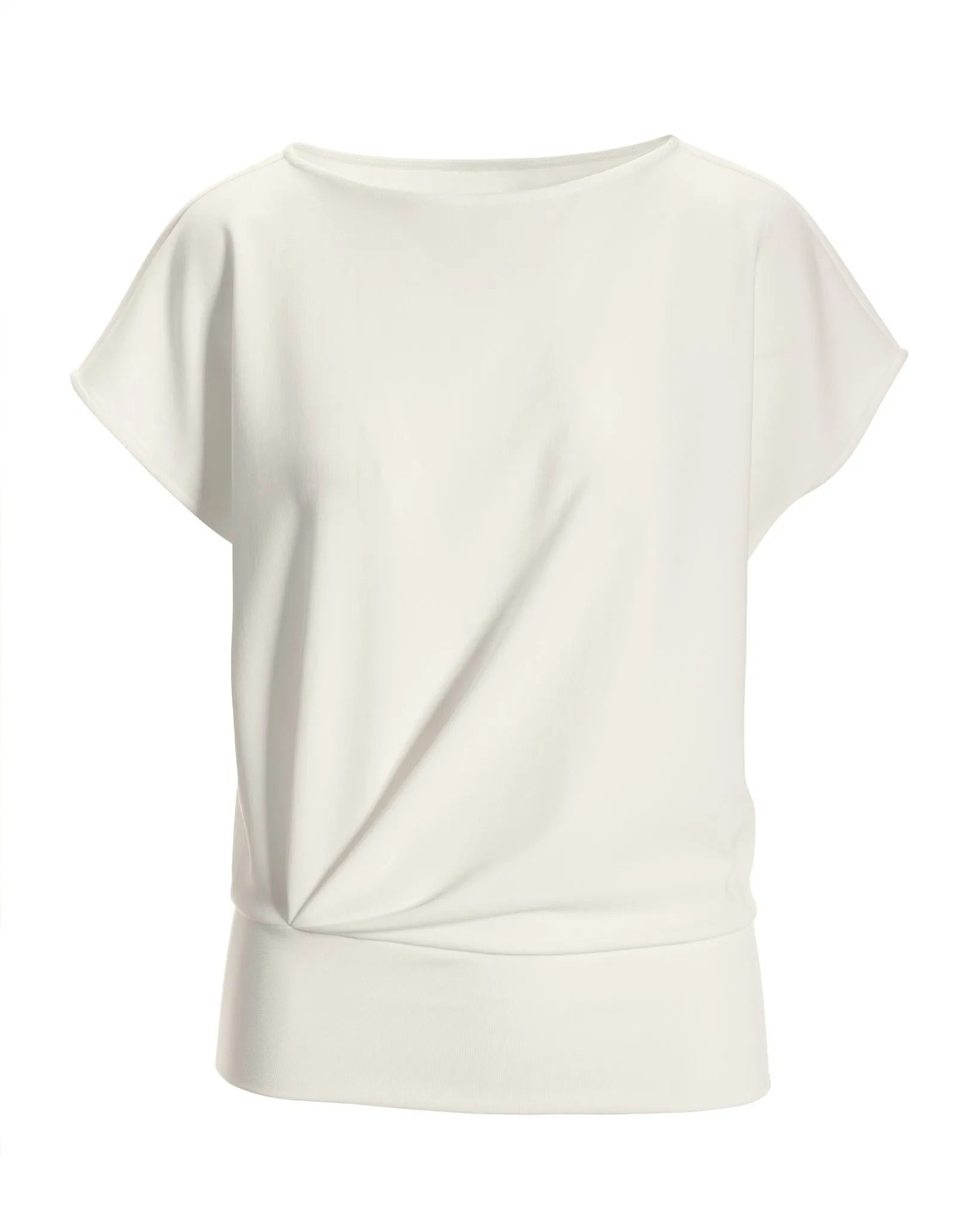 Beyond Travel Bateau Neck Blouson Top Ivory Coast sold by Boston Proper product image thumbnail 2