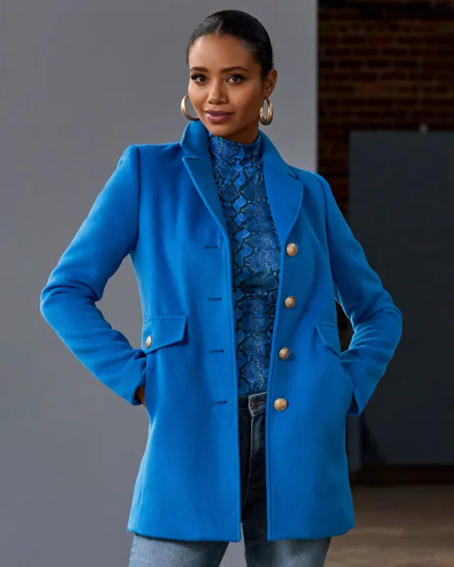 Classic Tailored Coat Princess Blue sold by Boston Proper