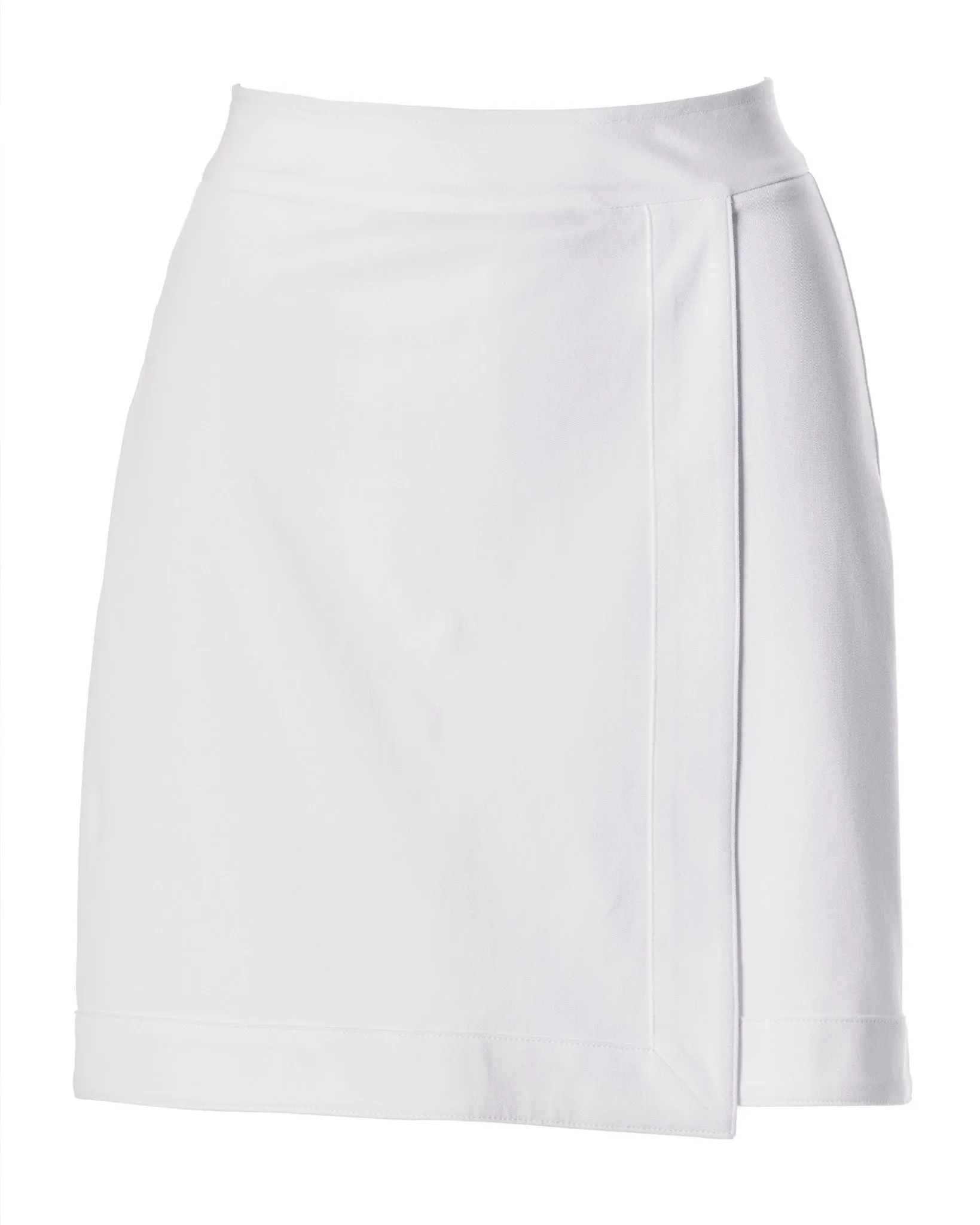 Twill Pull On Wrap Skort Pure White sold by Boston Proper product image thumbnail 2