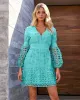 Mixed Media Short Dress Blue Radiance sold by Boston Proper