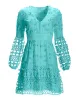 Mixed Media Short Dress Blue Radiance sold by Boston Proper