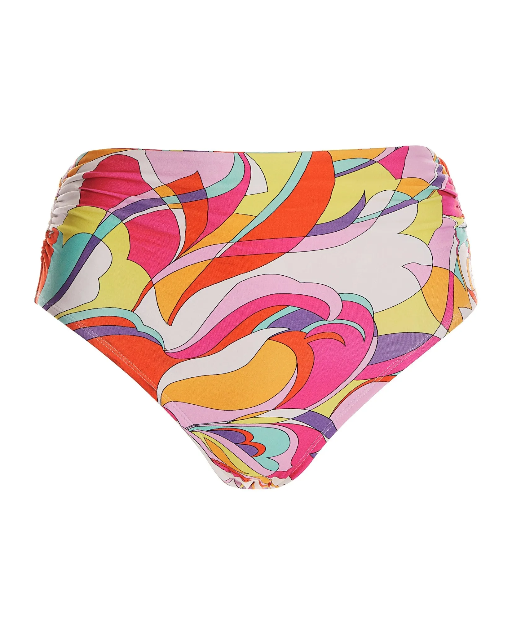Swim Sense Sunset Waves Printed High Waist Bikini Bottom Sunset Waves sold by Boston Proper product image thumbnail 2