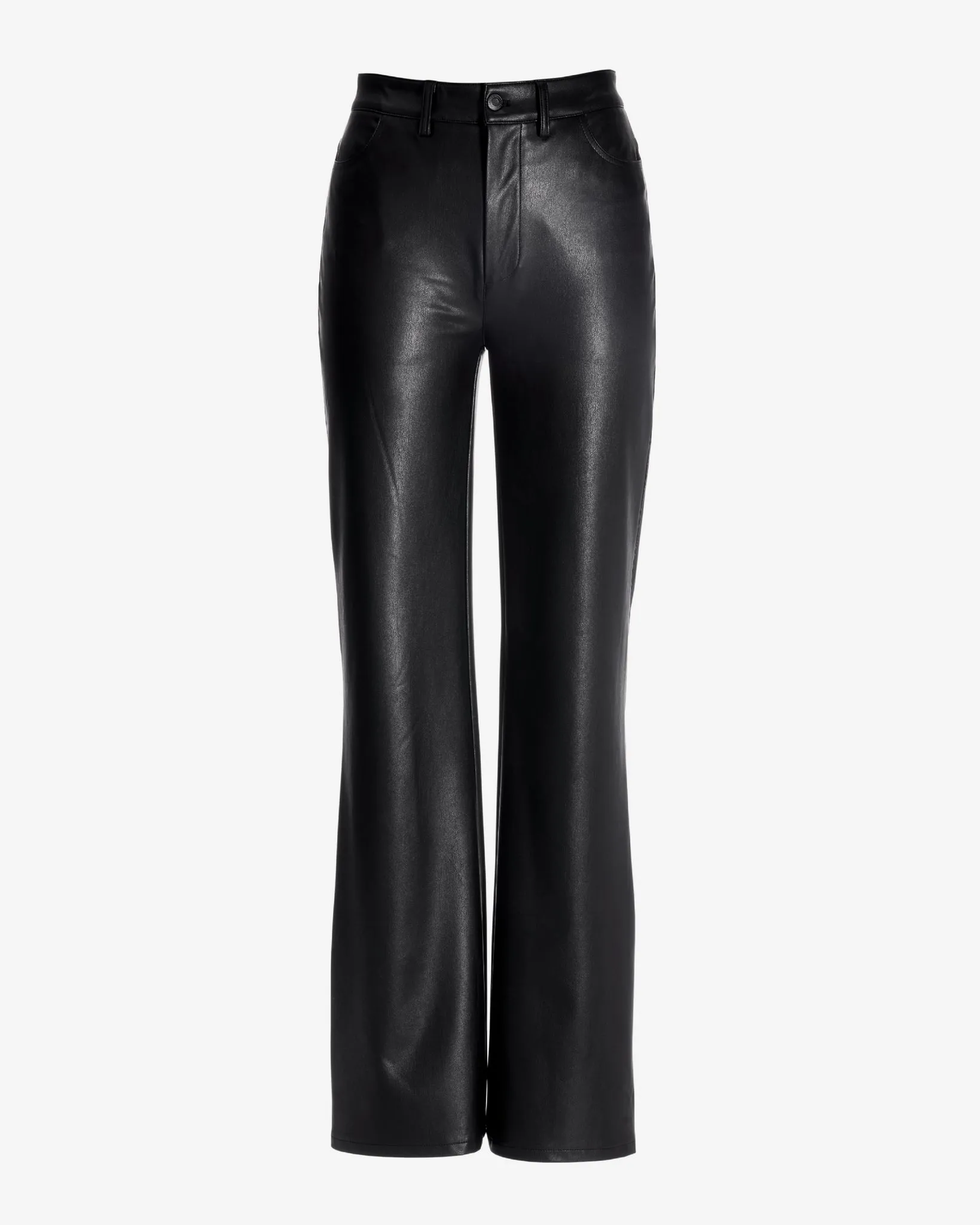 Malibu Faux Leather Wide Leg Five Pocket Pant Black sold by Boston Proper product image thumbnail 2