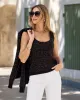 Sweater Tweed Scoop Neck Tank Black/Silver sold by Boston Proper