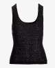 Sweater Tweed Scoop Neck Tank Black/Silver sold by Boston Proper