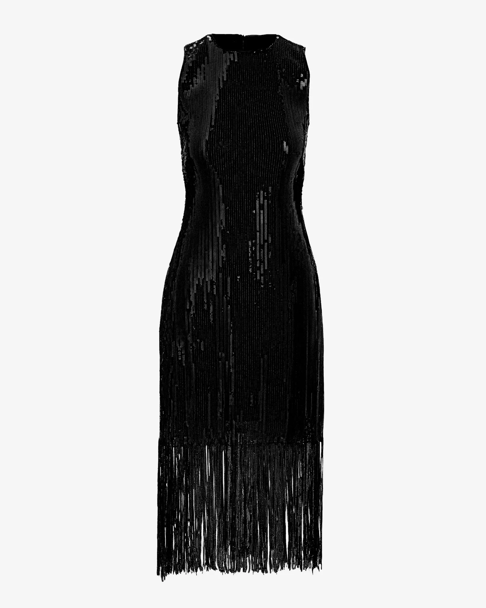 Sequin Fringe Sheath Dress Black sold by Boston Proper product image thumbnail 2