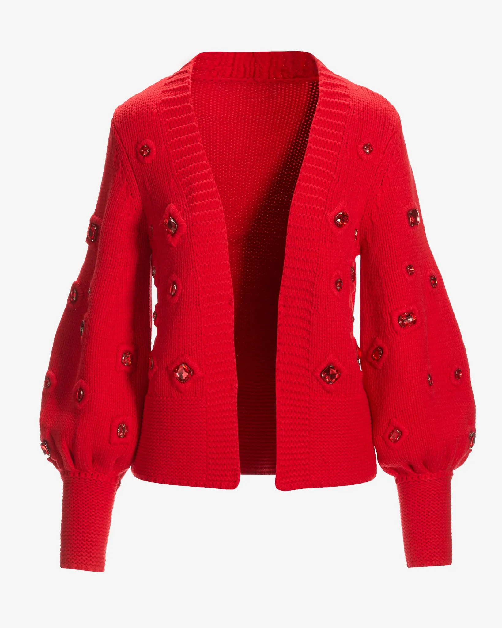 Gem Embellished Cardigan Racing Red sold by Boston Proper product image thumbnail 2