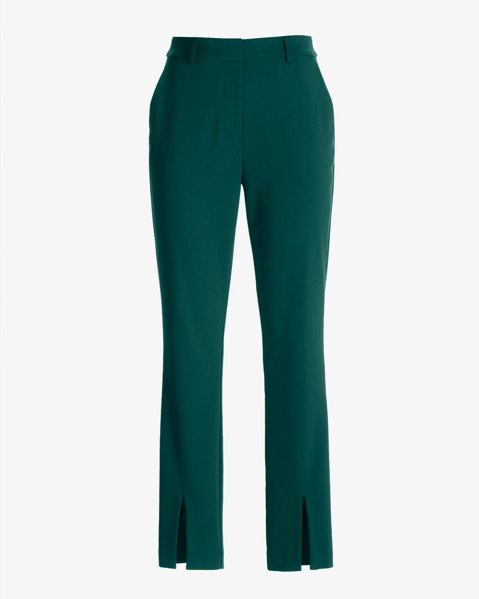 Newport Modern Slim Straight Leg Slit Front Trouser Pant Deep Emerald sold by Boston Proper product image thumbnail 2