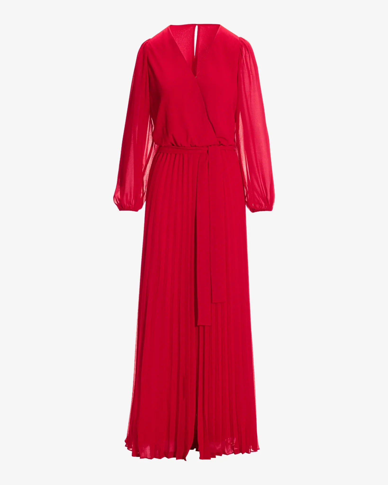 Long Sleeve Pleated Wide Leg Jumpsuit Tomato Red sold by Boston Proper product image thumbnail 2