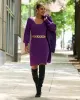 Scoop Neck Balloon Sleeve Sweater Dress Grape Juice sold by Boston Proper