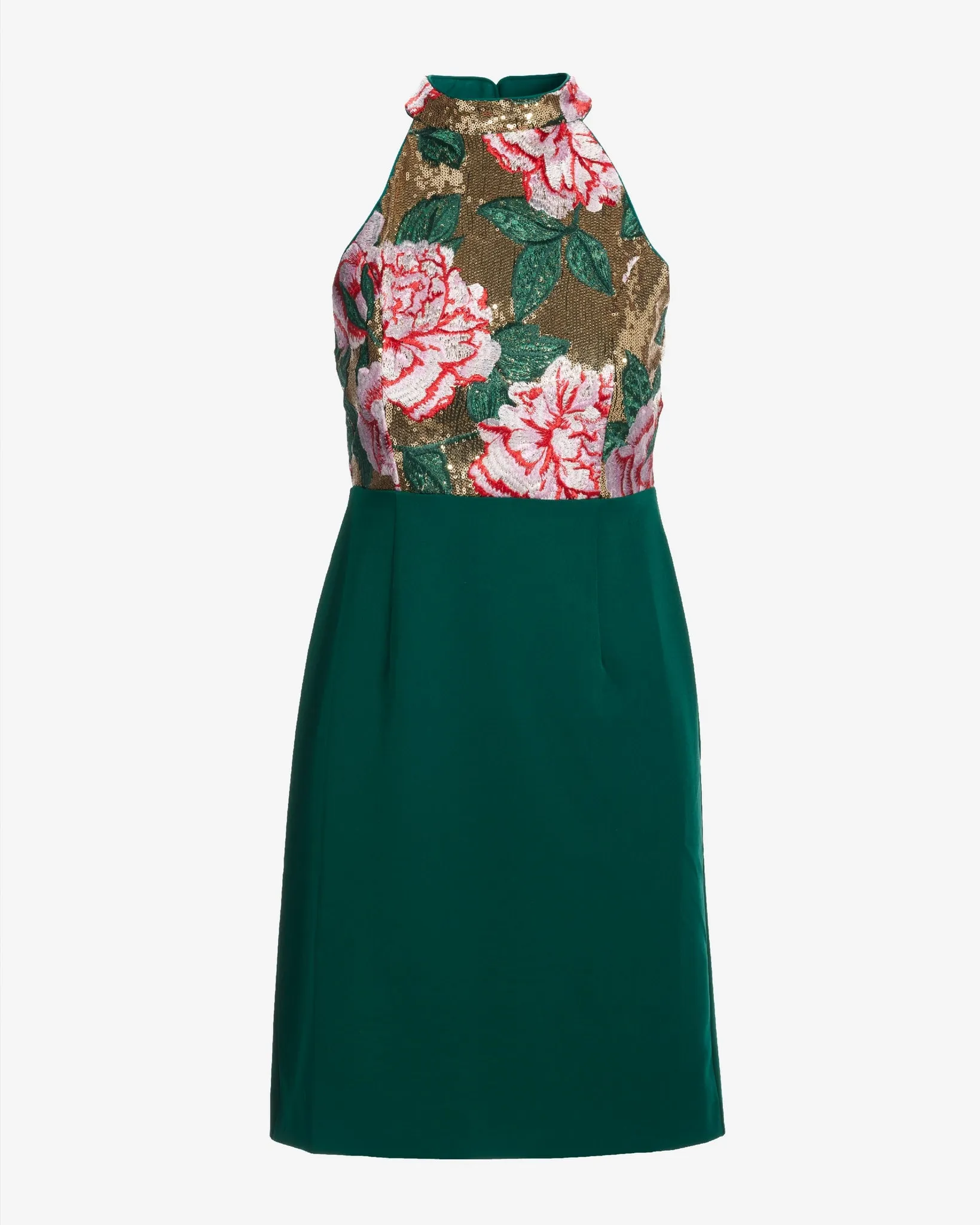 Embroidered Sequin Rose Sheath Dress Gold Multi sold by Boston Proper product image thumbnail 2
