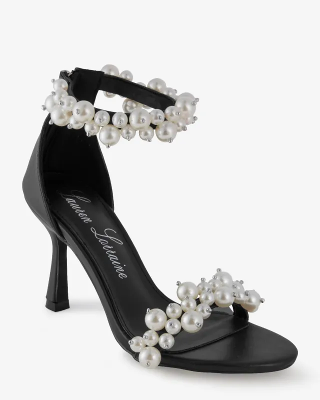 Pearl Ankle Strap Heel Black sold by Boston Proper