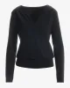 Beyond Travel Long Sleeve Stand Collar Blouson Top Jet Black sold by Boston Proper