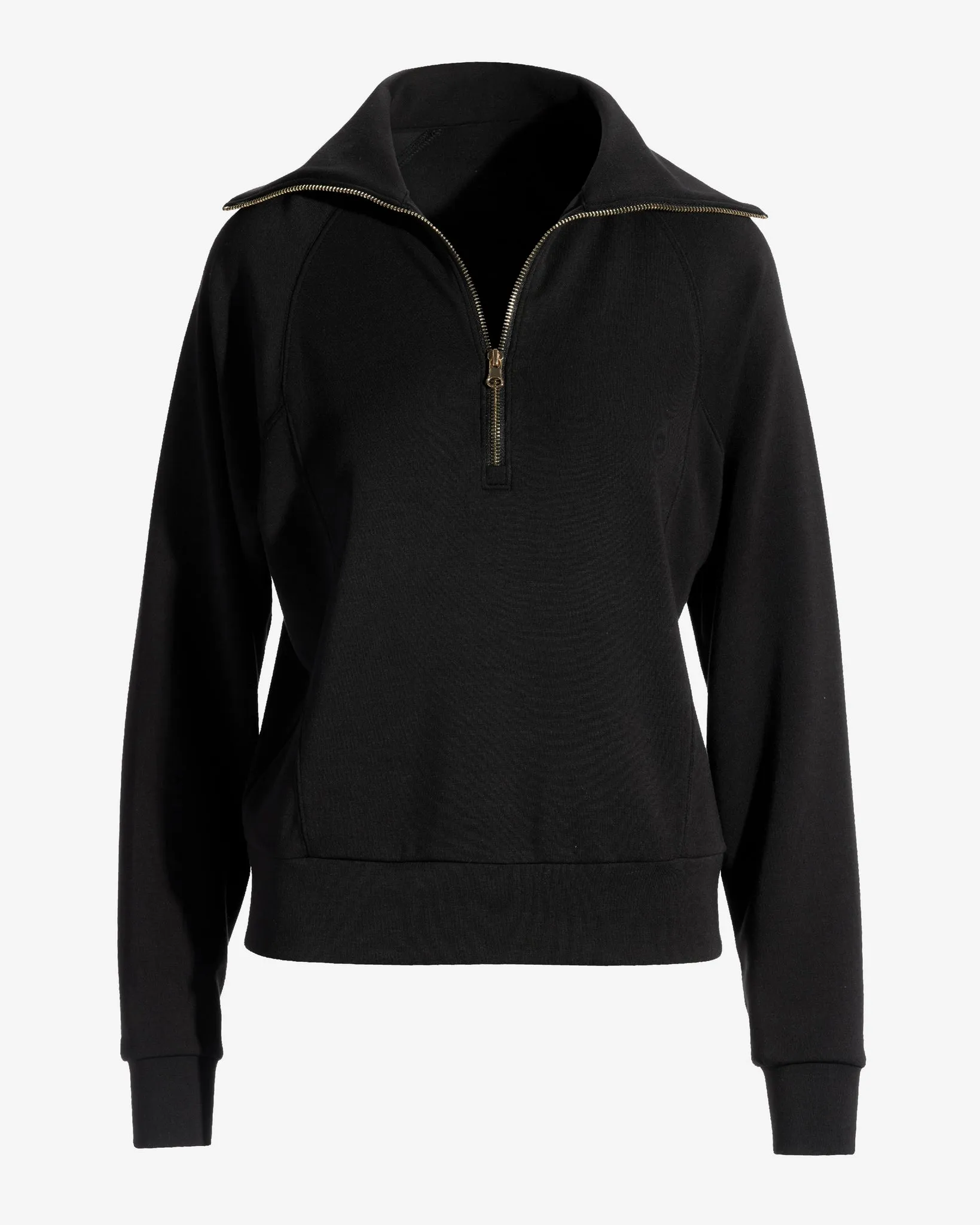 Luxe Lounge Half Zip Sweatshirt Black sold by Boston Proper product image thumbnail 2
