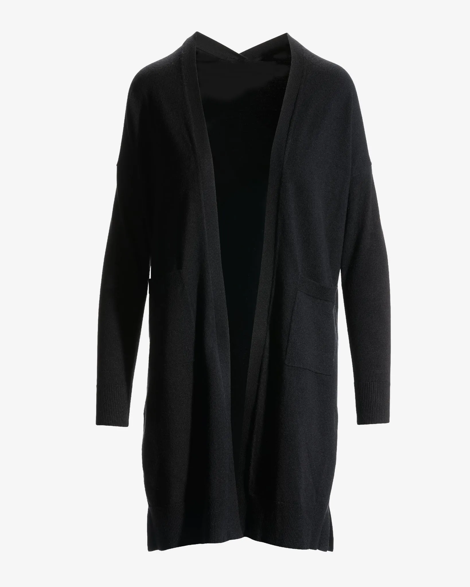 Lightweight Long Effortless Cardigan Black sold by Boston Proper product image thumbnail 2