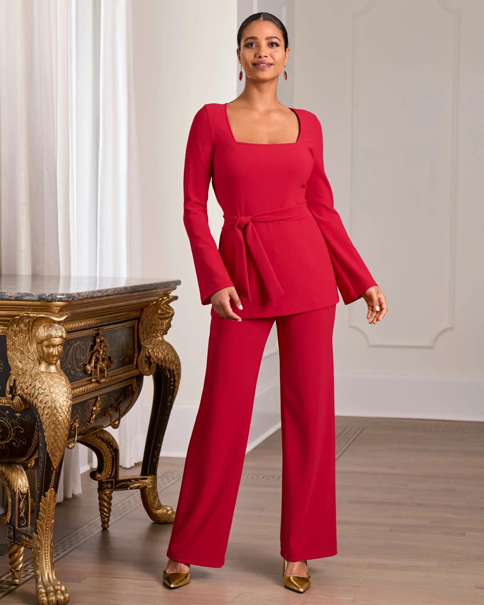 Beyond Travel High Rise Palazzo Pant French Kiss sold by Boston Proper