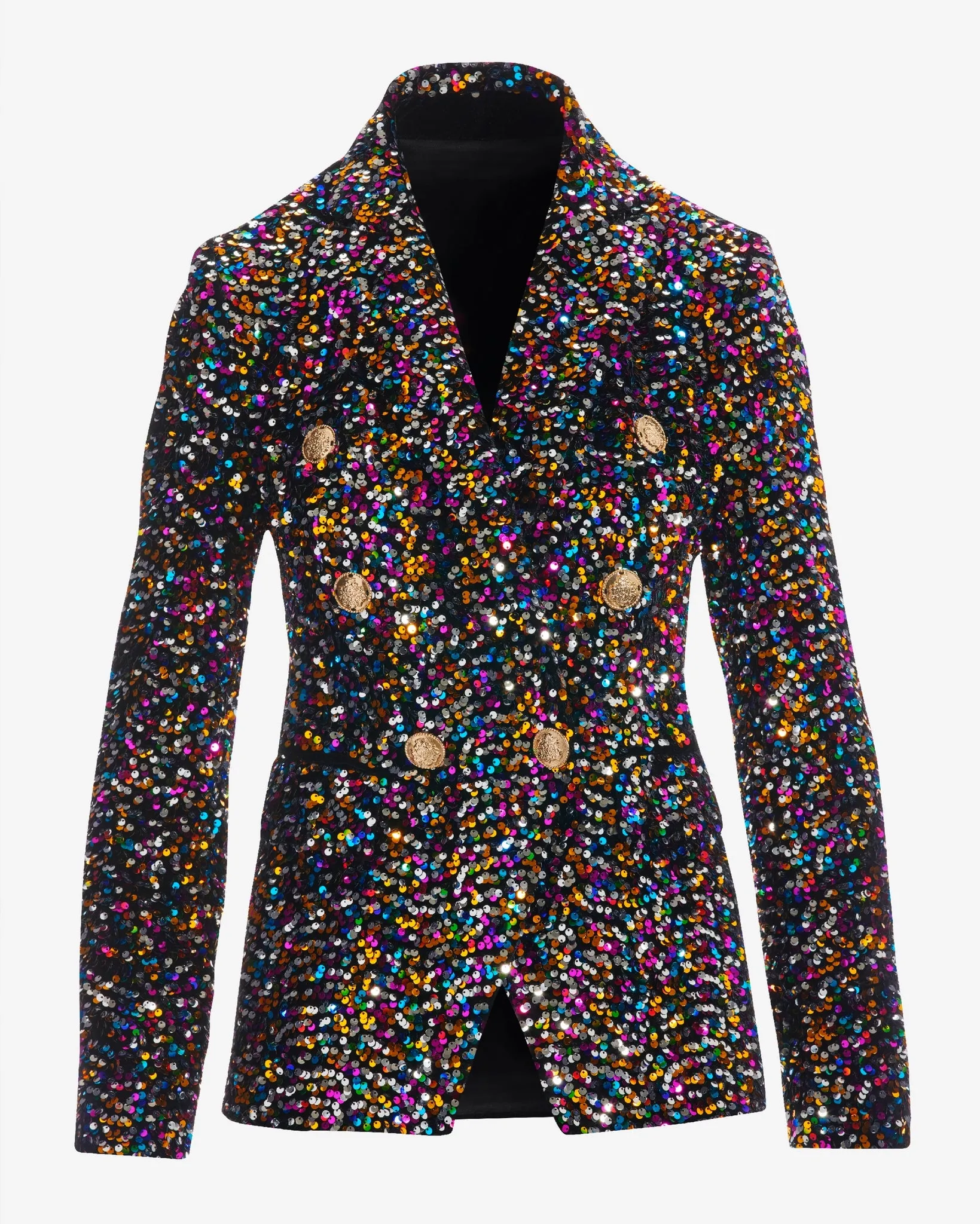 Sequin Double Breasted Blazer Multi sold by Boston Proper product image thumbnail 2