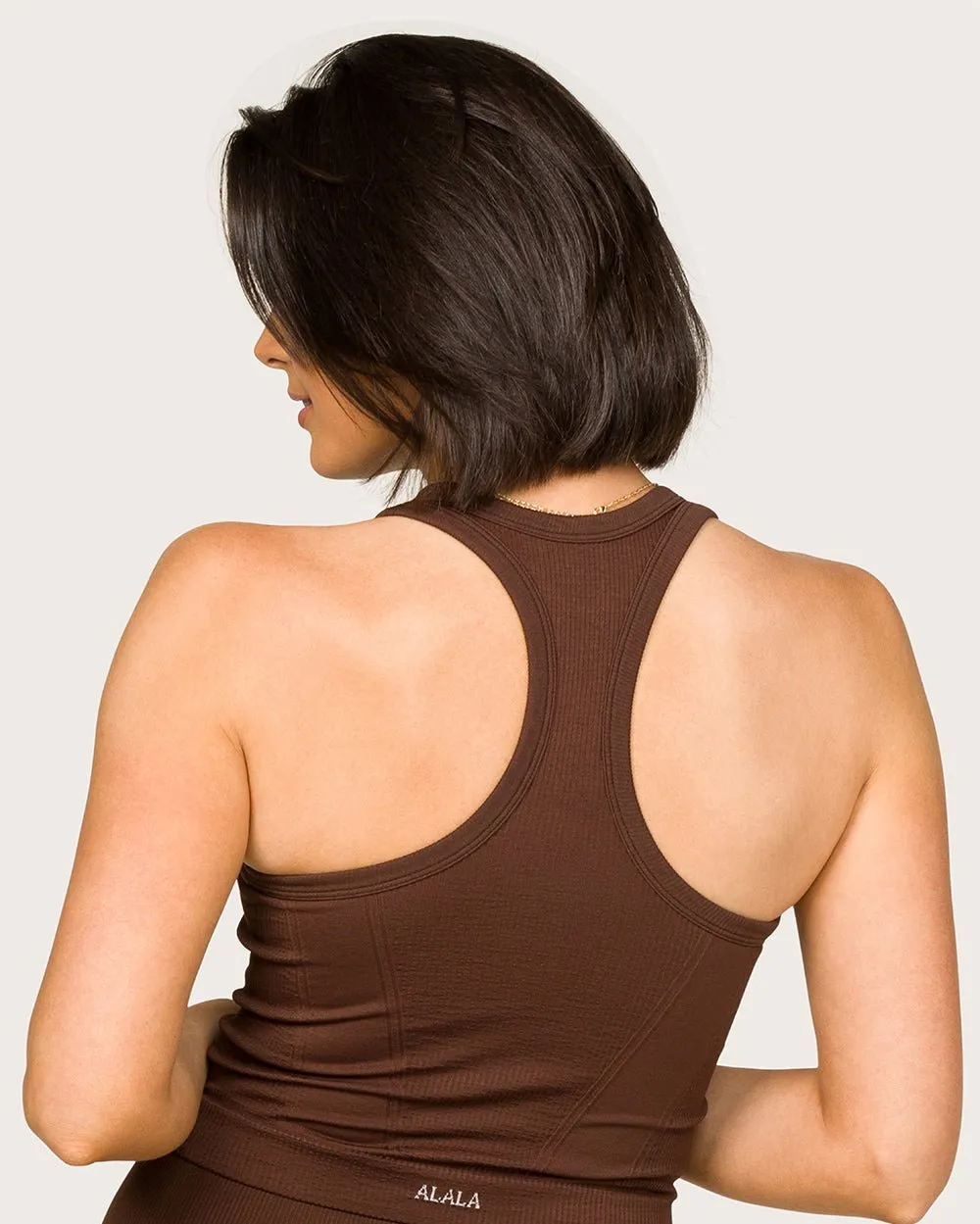 Barre Racer Tank Coffee sold by Boston Proper product image thumbnail 2
