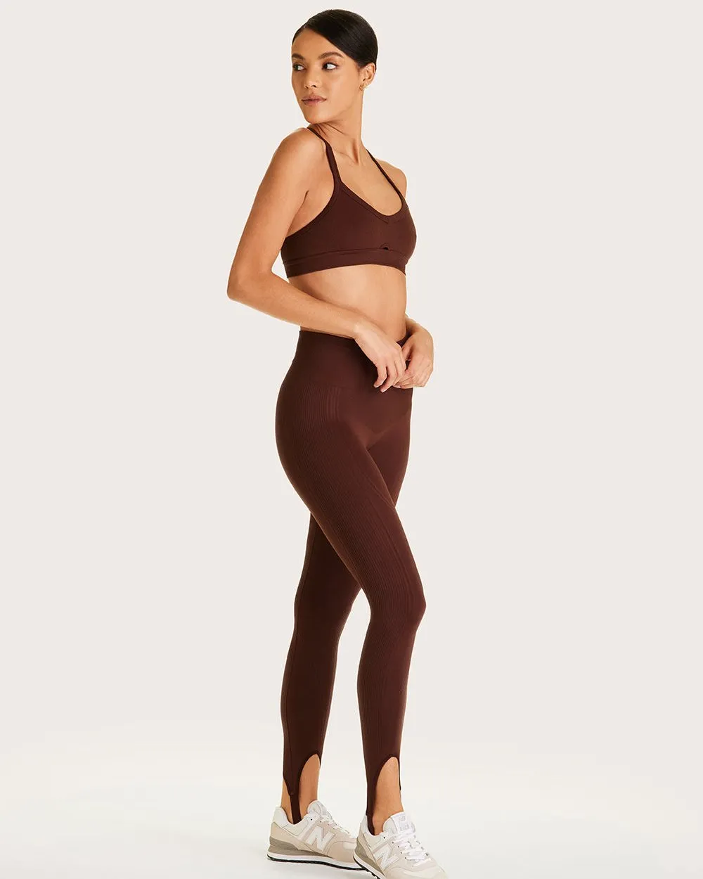 Barre Stirrup Leggings Coffee sold by Boston Proper product image thumbnail 5