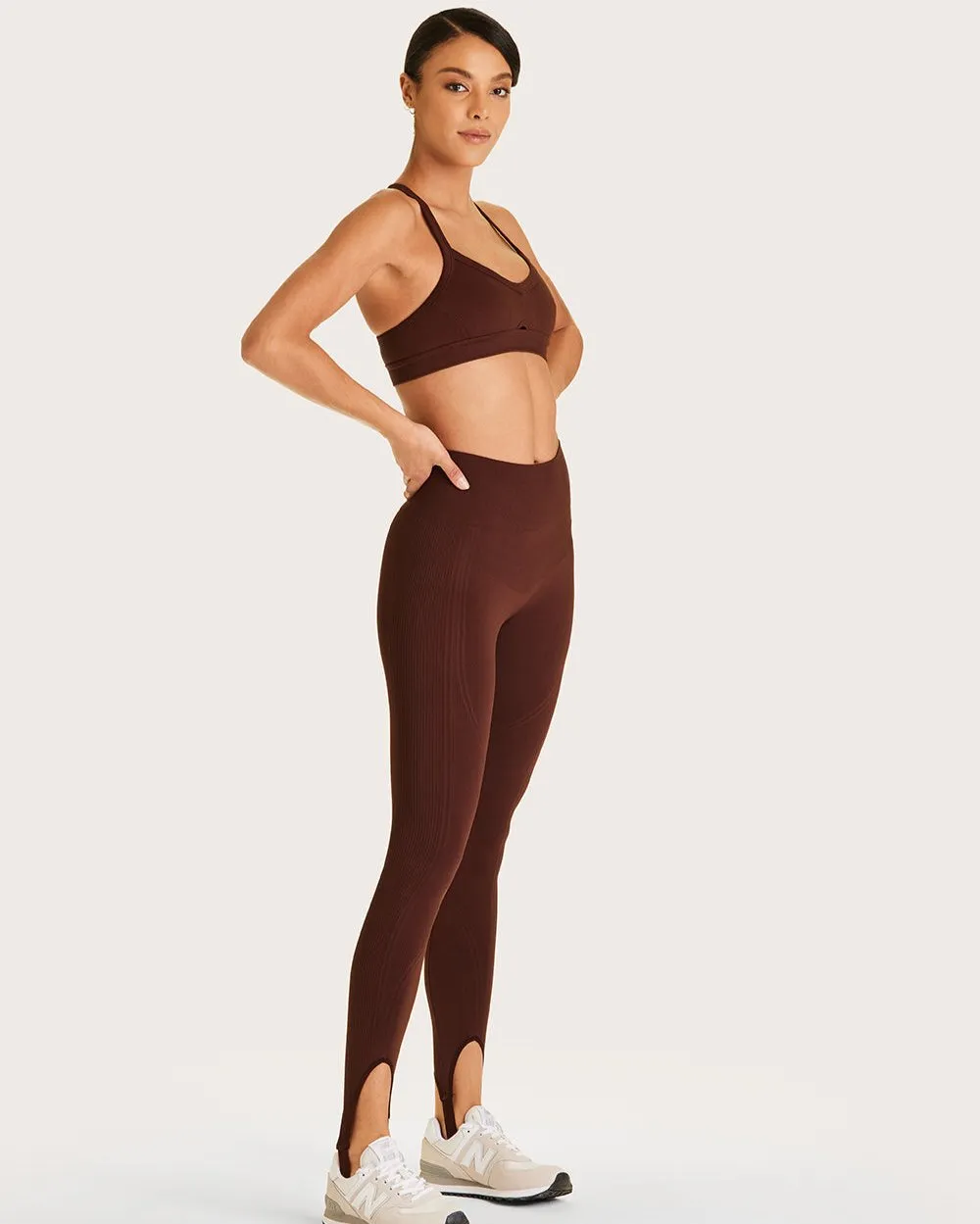 Barre Stirrup Leggings Coffee sold by Boston Proper product image thumbnail 4