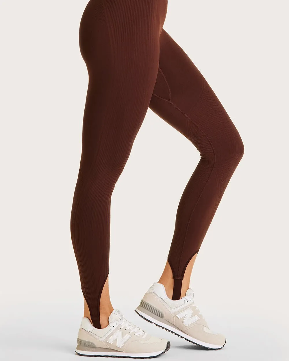 Barre Stirrup Leggings Coffee sold by Boston Proper