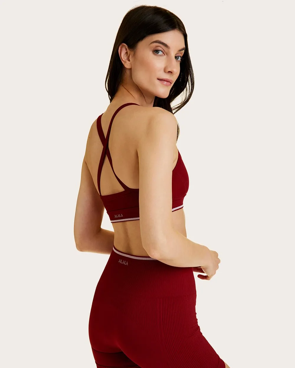 Barre Cami Bra Garnet & White sold by Boston Proper product image thumbnail 2