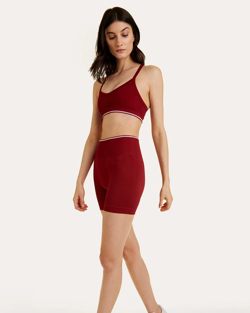 Barre Cami Bra Garnet & White sold by Boston Proper product image thumbnail 3