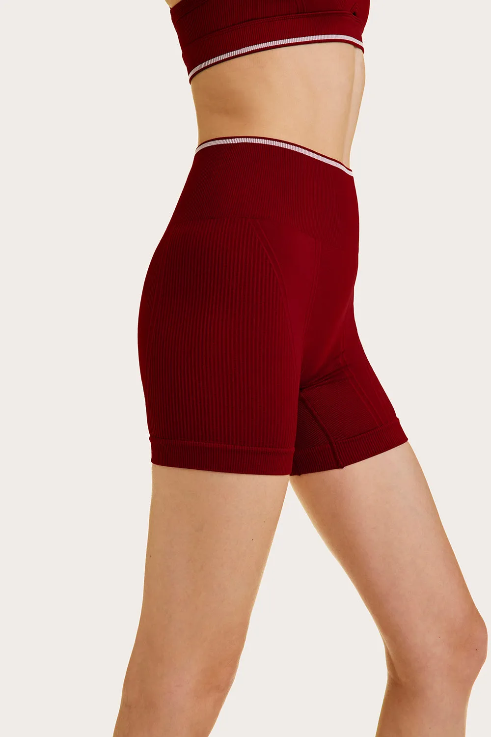 Barre Seamless Short Garnet & White sold by Boston Proper product image thumbnail 3