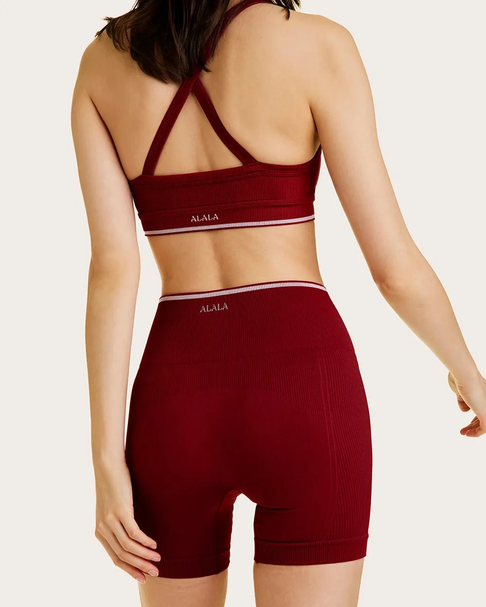 Barre Seamless Short Garnet & White sold by Boston Proper product image thumbnail 5