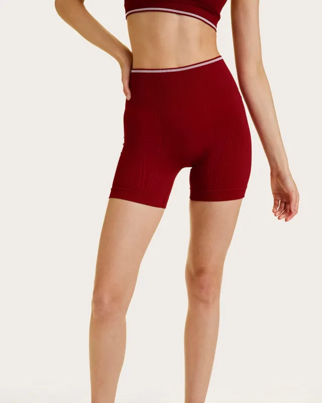 Barre Seamless Short Garnet & White sold by Boston Proper