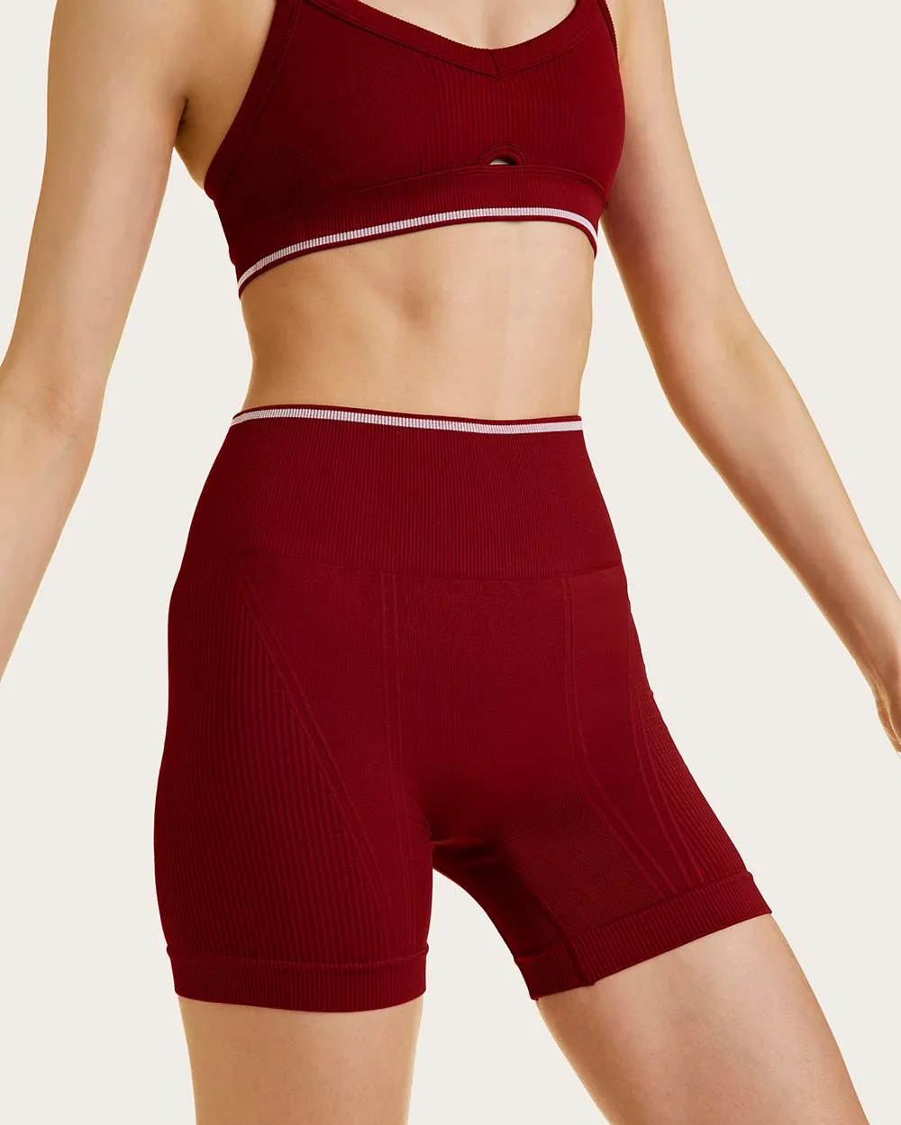 Barre Seamless Short Garnet & White sold by Boston Proper product image thumbnail 2