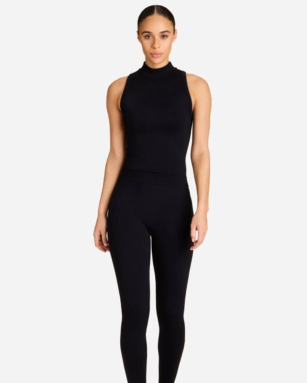 Barre Mock Tank Black sold by Boston Proper product image thumbnail 4