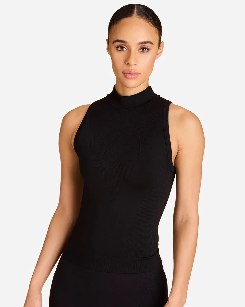 Barre Mock Tank Black sold by Boston Proper product image thumbnail 3